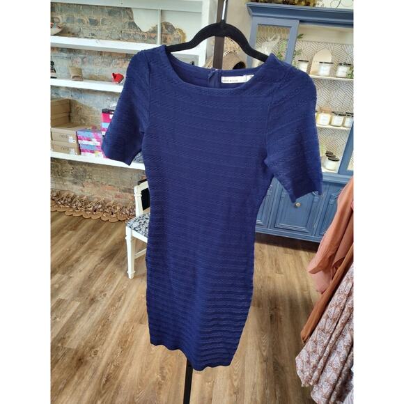 Karen Millen Designer Bodycon Blue Dress Size 2 Blue - Picture 4 of 11